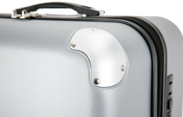 Faux Leather Strapped Abs Retro Luggage